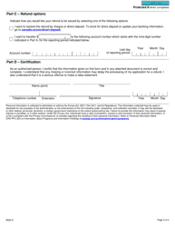 Form B602 Application for a Refund of Vaping Duty - Canada, Page 3