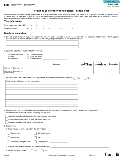 Form RC687  Printable Pdf