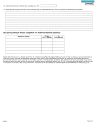Form RC687 Province or Territory of Residence - Single Year - Refund Examination Program - Canada, Page 4