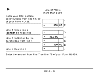 Form 5001-D Worksheet NL428 Newfoundland and Labrador (Large Print) - Canada, Page 14