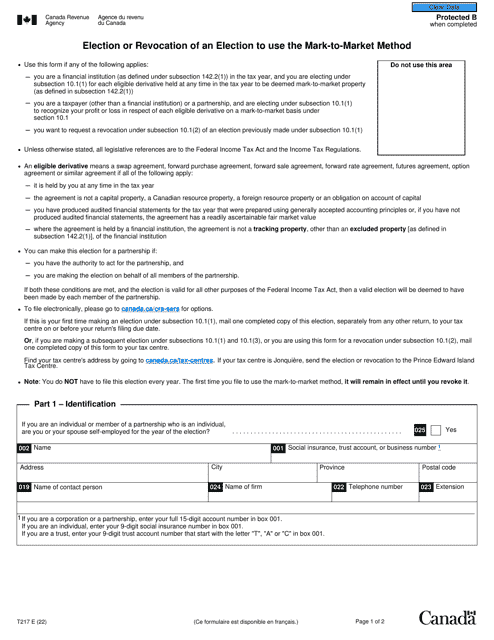 Form T217  Printable Pdf