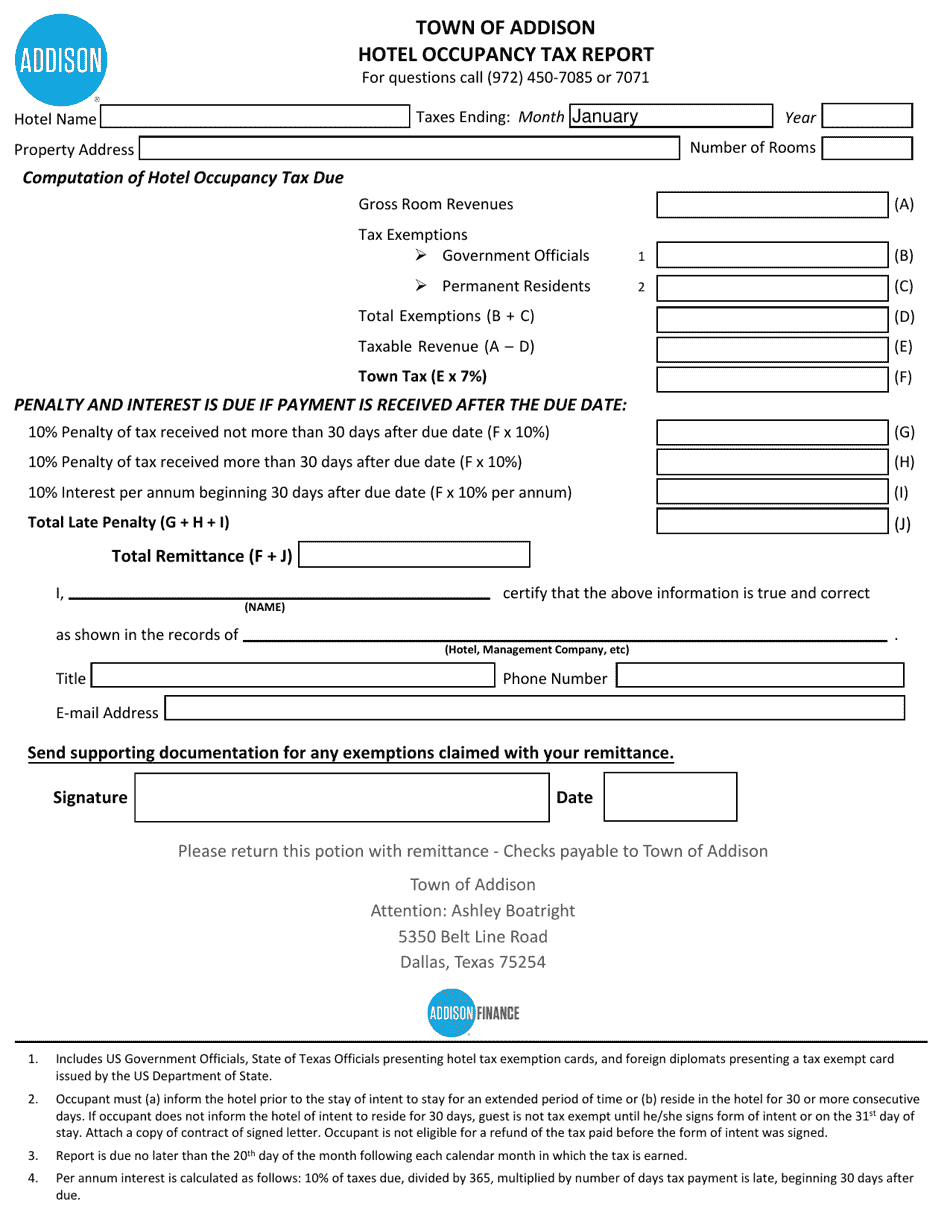 texas hotel occupancy tax report