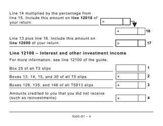 Form 5000-D1 Federal Worksheet - Large Print - Canada, Page 4