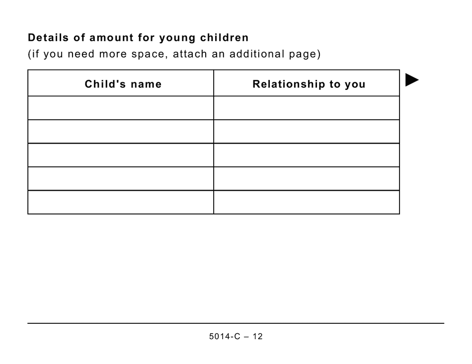 Form 5014-C (NU428) Nunavut Tax (Large Print) - Canada, Page 12