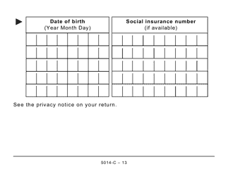 Form 5014-C (NU428) Nunavut Tax (Large Print) - Canada, Page 13