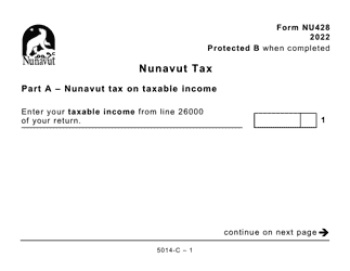 Form 5014-C (NU428) Nunavut Tax (Large Print) - Canada