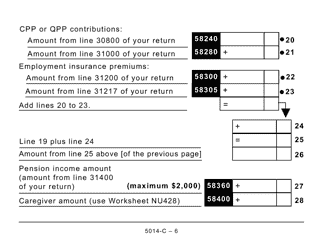 Form 5014-C (NU428) Nunavut Tax (Large Print) - Canada, Page 6