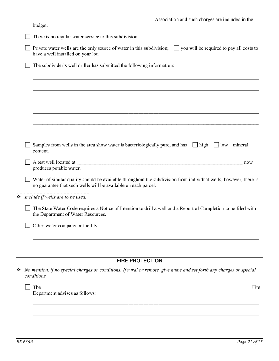 Form RE636B Worksheet - Limited Equity Housing Cooperative (Lehc) - California, Page 21