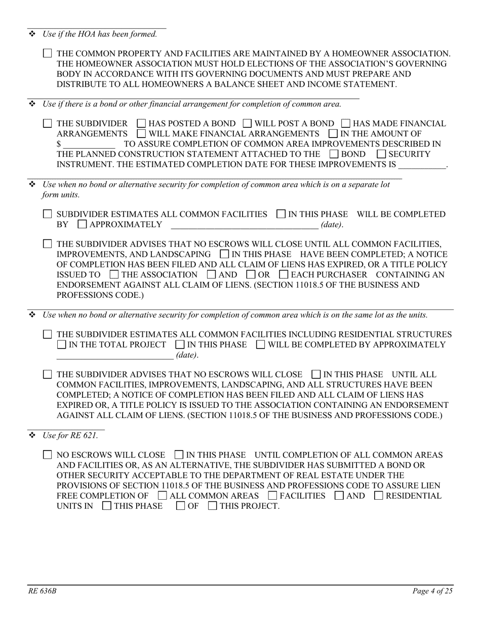 Form RE636B Worksheet - Limited Equity Housing Cooperative (Lehc) - California, Page 4