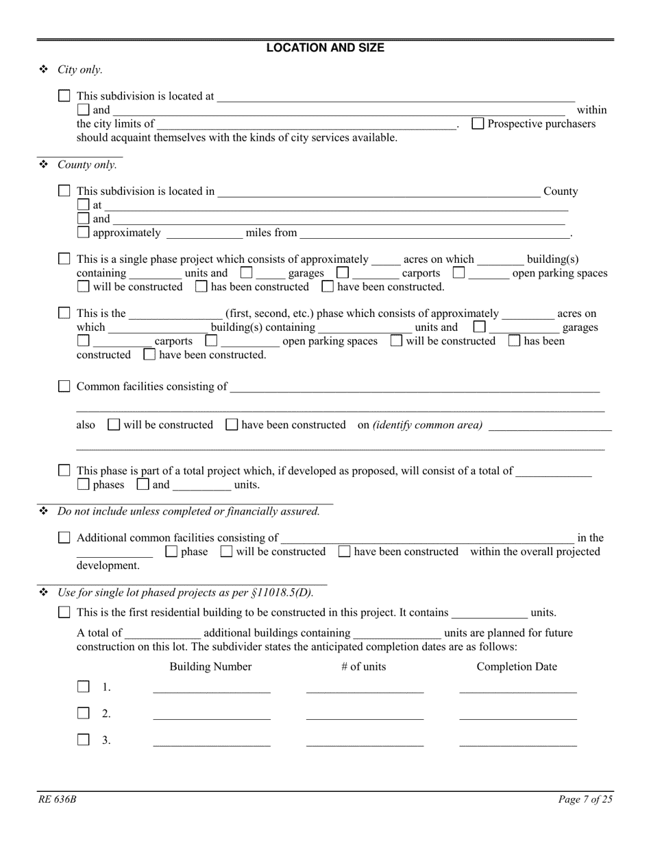 Form RE636B Worksheet - Limited Equity Housing Cooperative (Lehc) - California, Page 7