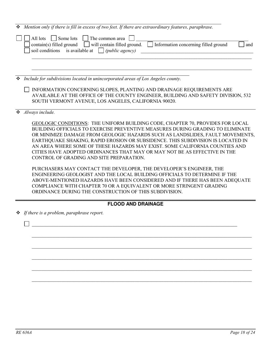 Form RE636A Worksheet - Stock Cooperative Project - California, Page 18
