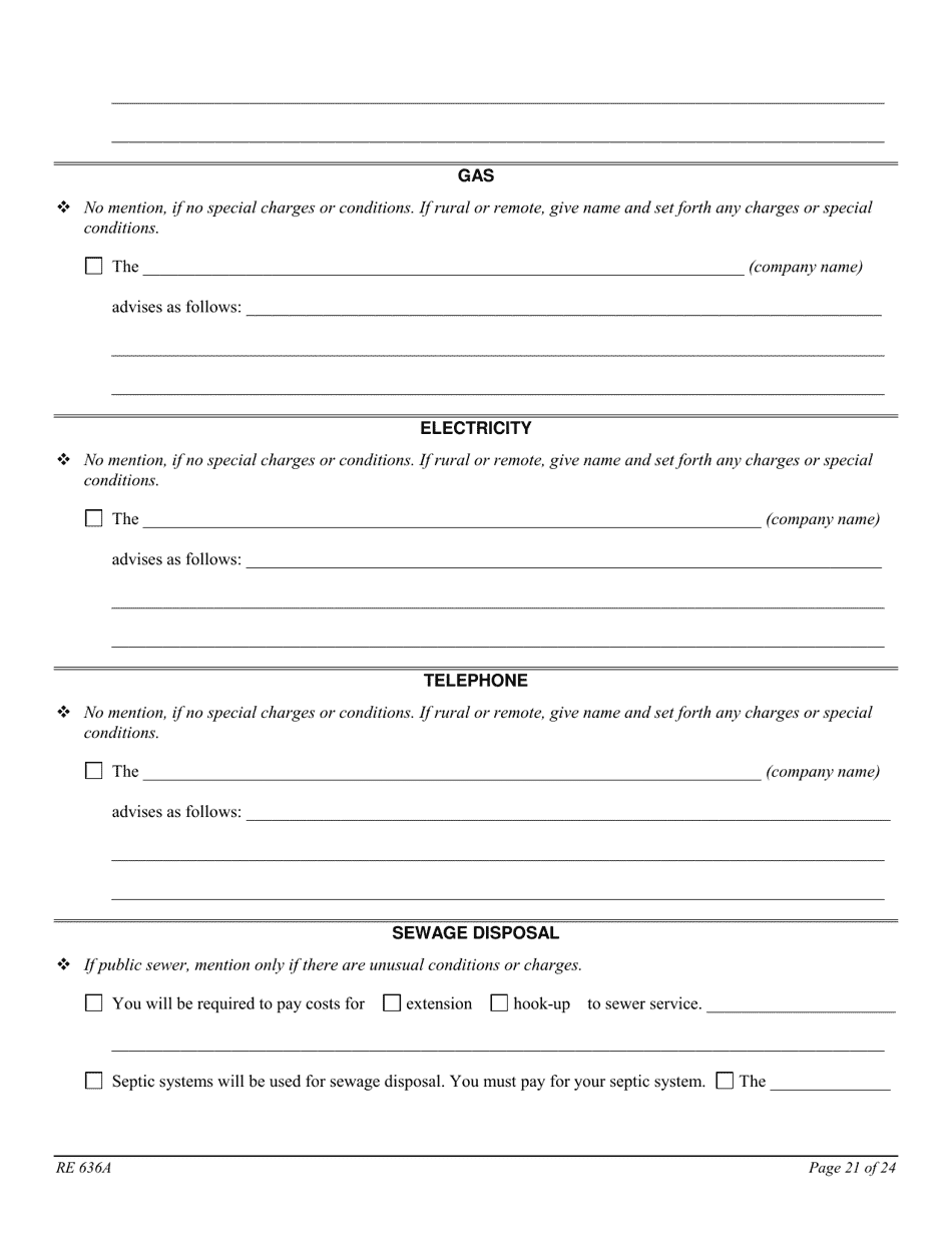 Form RE636A Worksheet - Stock Cooperative Project - California, Page 21