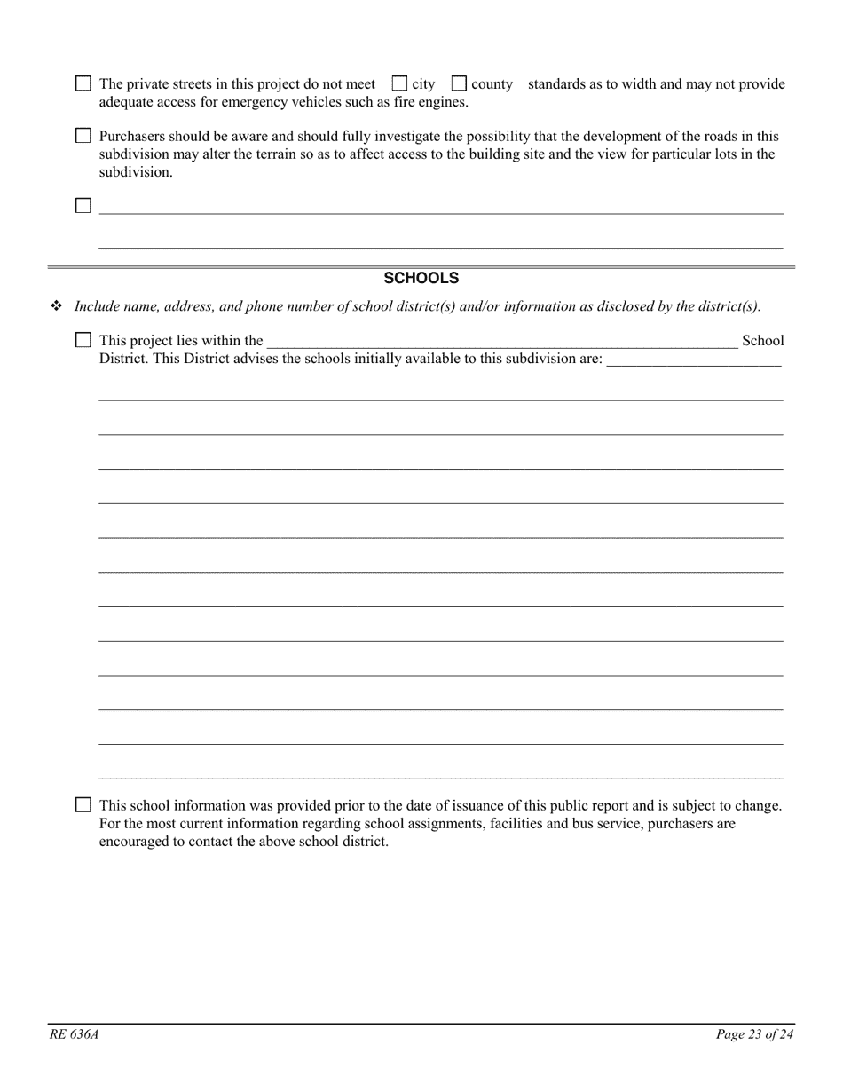 Form RE636A Worksheet - Stock Cooperative Project - California, Page 23
