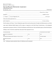 Document preview: Form RE626D Trustee/Escrow Depository Agreement (Time-Share Plan) - California