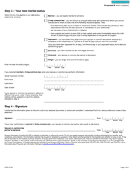 Form RC65 Marital Status Change - Canada, Page 2