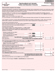 Form 5001-S11 Schedule NL(S11) Newfoundland and Labrador Tuition and Education Amounts - Canada