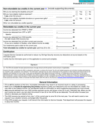 Form T1213OAS Request to Reduce Old Age Security Recovery Tax at Source - Canada, Page 2