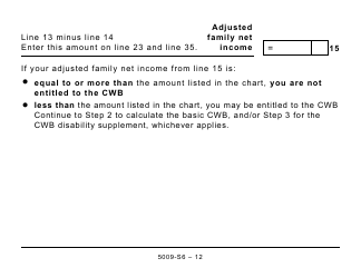 Form 5009-S6 Schedule 6 Canada Workers Benefit (For AB Only) - Large Print - Canada, Page 12