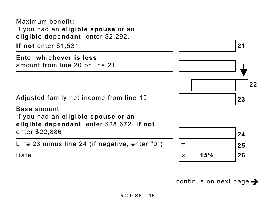 Form 5009-S6 Schedule 6 Canada Workers Benefit (For AB Only) - Large Print - Canada, Page 15