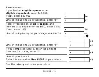 Form 5009-S6 Schedule 6 Canada Workers Benefit (For AB Only) - Large Print - Canada, Page 18