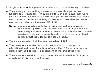 Form 5009-S6 Schedule 6 Canada Workers Benefit (For AB Only) - Large Print - Canada, Page 3