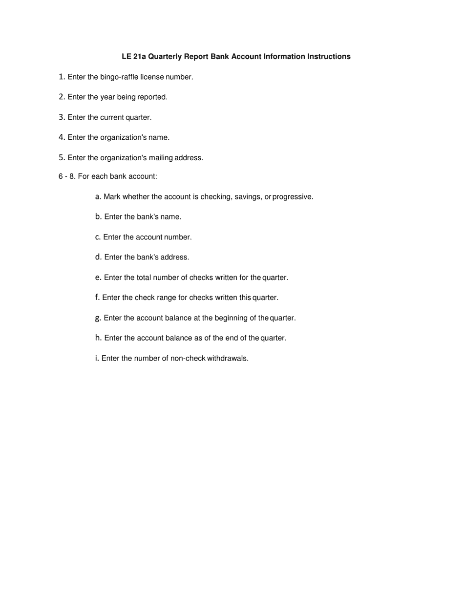 Form LE-21 Quarterly Report - Colorado, Page 7