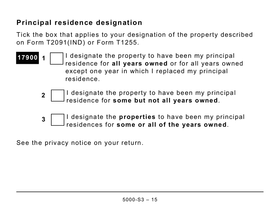 Form 5000-S3 Schedule 3 Capital Gains (Or Losses) - Large Print - Canada, Page 15
