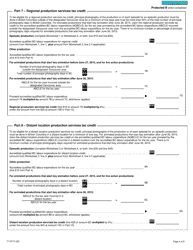 Form T1197 British Columbia Production Services Tax Credit (2022 and Later Tax Years) - Canada, Page 4
