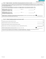 Form T1197 British Columbia Production Services Tax Credit (2022 and Later Tax Years) - Canada, Page 5