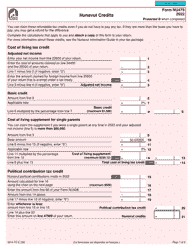 Form 5014-TC (NU479) Nunavut Credits - Canada