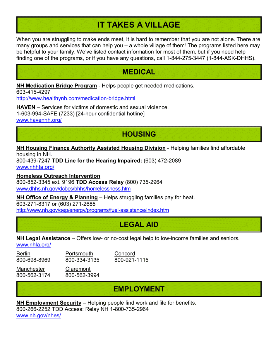 BFA Form 800 Application for Assistance - New Hampshire, Page 11