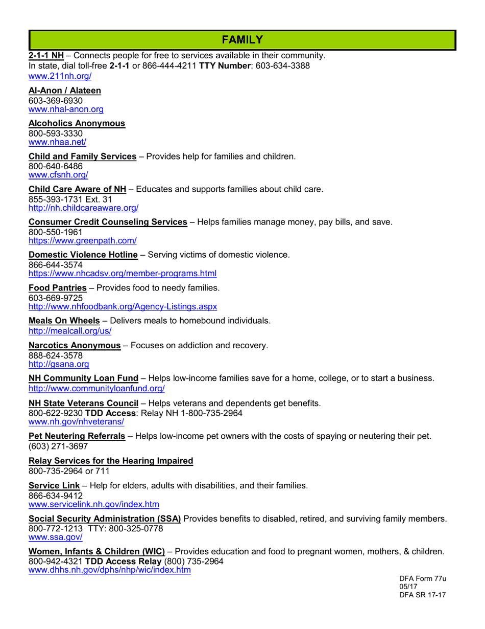 BFA Form 800 Application for Assistance - New Hampshire, Page 12