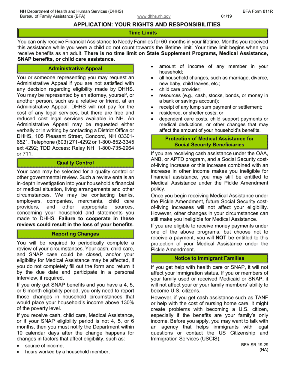 BFA Form 800 Application for Assistance - New Hampshire, Page 5