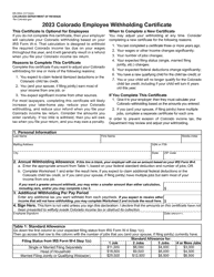 Form DR0004 Colorado Employee Withholding Certificate - Colorado