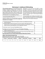 Form DR0004 Colorado Employee Withholding Certificate - Colorado, Page 3