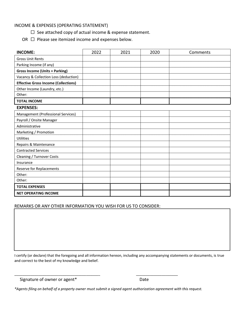 Request for Decline in Value Review - Multi-Residential Properties (3 or More Units) - County of Santa Cruz, California, Page 2