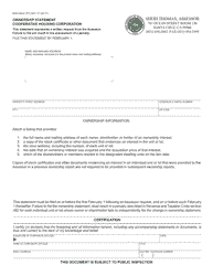 Document preview: Form BOE-266-E Ownership Statement Cooperative Housing Corporation - County of Santa Cruz, California