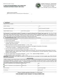 Document preview: Form BOE-58-AH Claim for Reassessment Exclusion for Transfer Between Parent and Child - County of Santa Cruz, California