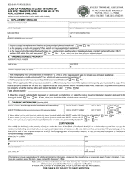 Document preview: Form BOE-60-AH Claim of Person(s) at Least 55 Years of Age for Transfer of Base Year Value to Replacement Dwelling - County of Santa Cruz, California