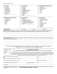 Form BOE-576-D Vessel Property Statement - County of Santa Cruz, California, Page 2