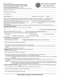 Document preview: Form BOE-267 Claim for Welfare Exemption (First Filing) - County of Santa Cruz, California