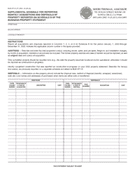 Form BOE-571-D Supplemental Schedule for Reporting Monthly Acquisitions and Disposals of Property Reported on Schedule B of the Business Property Statement - County of Santa Cruz, California