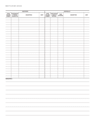 Form BOE-571-D Supplemental Schedule for Reporting Monthly Acquisitions and Disposals of Property Reported on Schedule B of the Business Property Statement - County of Santa Cruz, California, Page 2