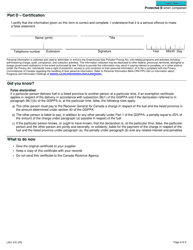 Form L401-2 Fuel Charge Exemption Certificate for Registered Specified Carriers - Canada, Page 2