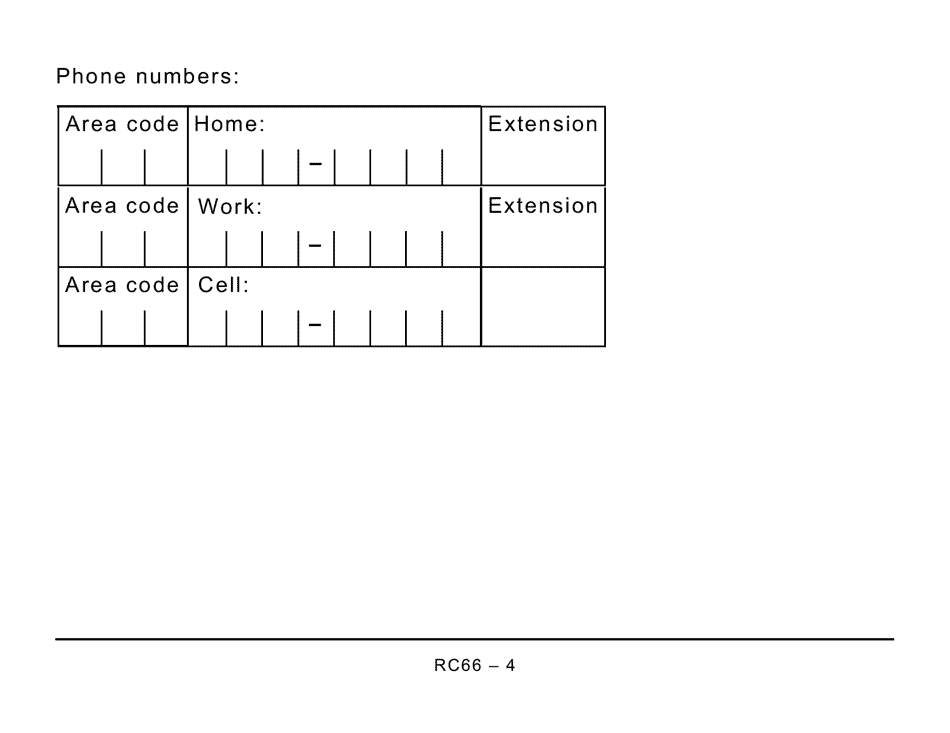 Form RC66 Canada Child Benefits Application Includes Federal, Provincial, and Territorial Programs (Large Print) - Canada, Page 4