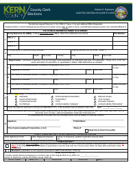 Fictitious Business Name Form With Affidavit of Identity - Kern County, California