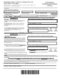 Document preview: Form CO-1068 Retirement Direct Deposit Authorization and Input Form - Connecticut