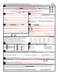 Form 03W North Carolina Voter Registration Application - North Carolina