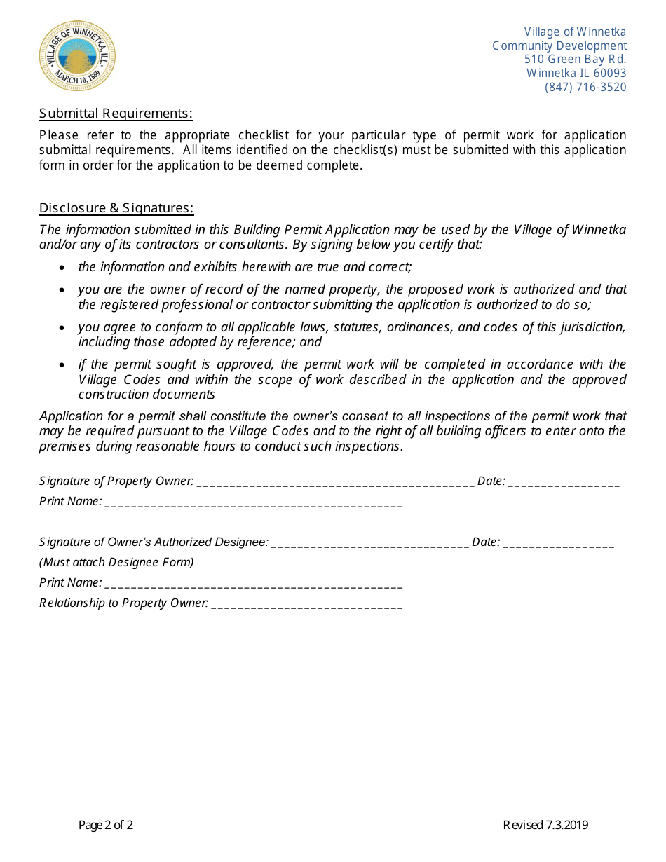 Trampoline Permit Application - Village of Winnetka, Illinois, Page 4