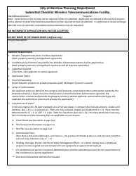 Wireless Telecommunications Facilities Application - City of Barstow, California, Page 3